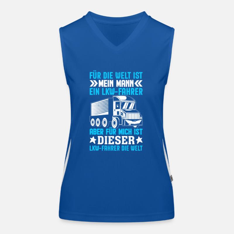 LKW Männer Design Spruch Geschenk Funktionelles Kontrast-Tank Top für Frauen