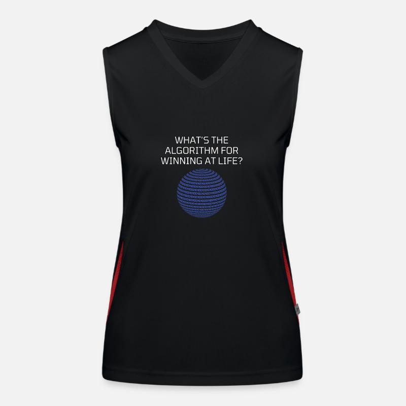 What's The Algorithm For Winning At Life? Funny Women's Functional Contrast Tank Top