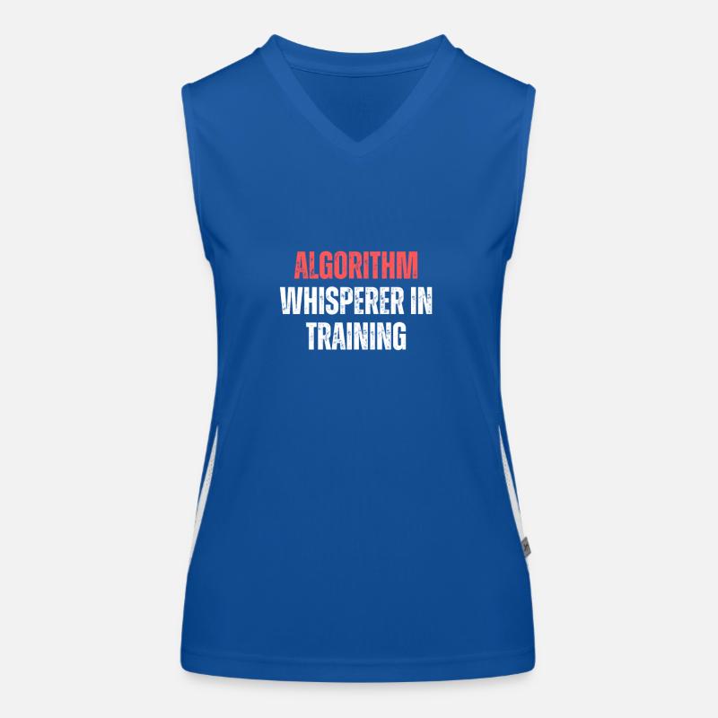 Algorithm Whisperer In Training Funny Coding Tech Women's Functional Contrast Tank Top