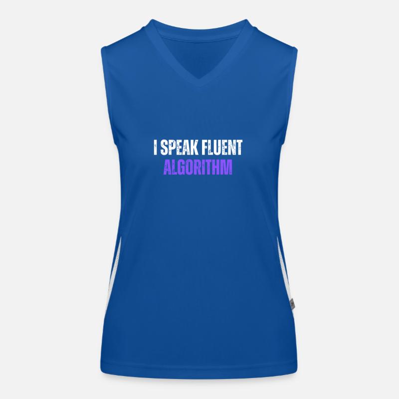 I Speak Fluent Algorithm Coding Geek Funny Coding Women's Functional Contrast Tank Top