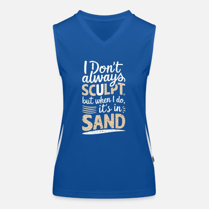 Professionelle Sandbildhauer Am Strand Bei Der Funktionelles Kontrast-Tank Top für Frauen