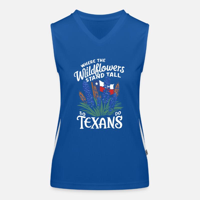 Texas Fleurs sauvages Saison Champs Fleurs Texas Débardeur respirant contrasté Femme