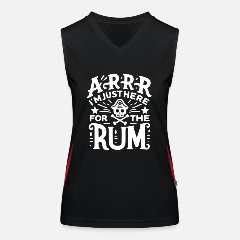 Arrr Je suis juste là pour le rhum ! Débardeur respirant contrasté Femme