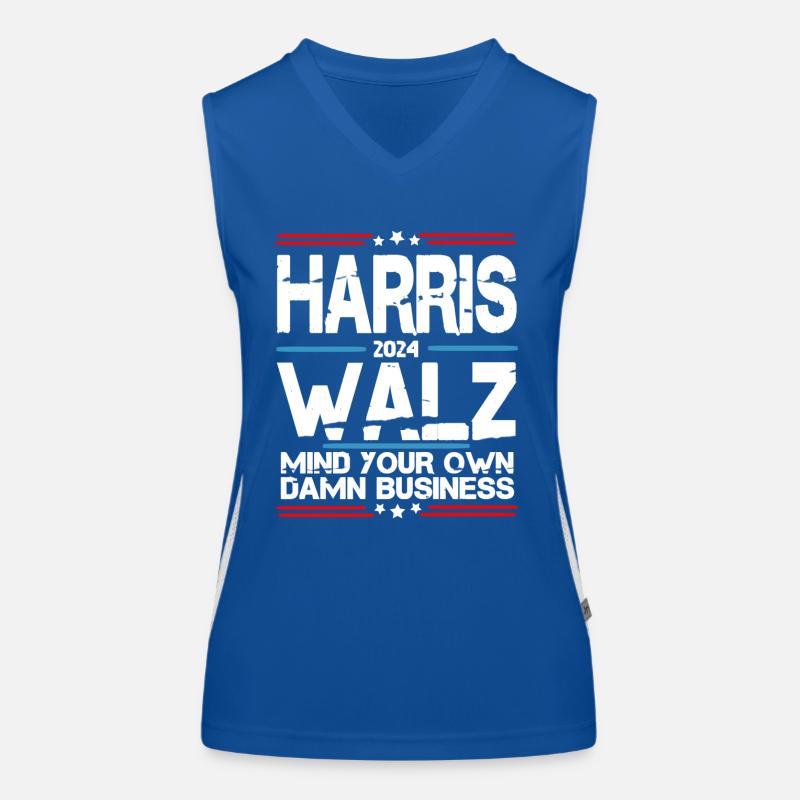 Tim Walz, Vizepräsident Kamala Harris 2024 Funktionelles Kontrast-Tank Top für Frauen