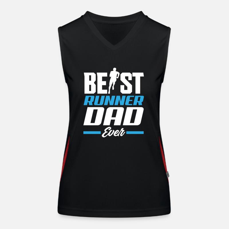 Best Runner Dad Ever Women's Functional Contrast Tank Top
