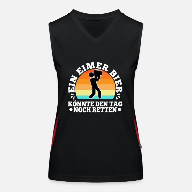 Ein Eimer Bier könnte den Tag noch retten Funktionelles Kontrast-Tank Top für Frauen