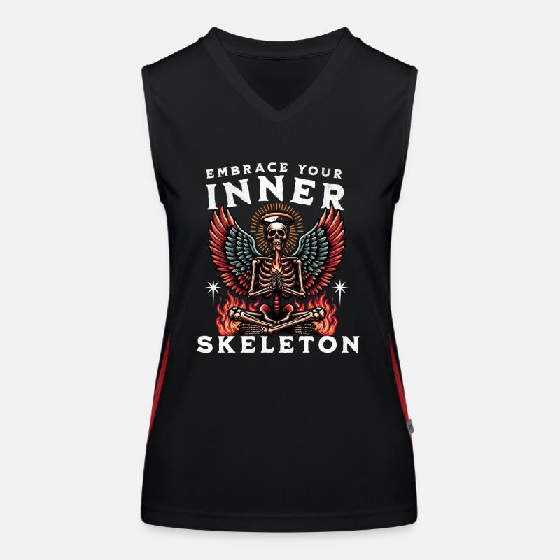 Umarme dein inneres Skelett Engel Funktionelles Kontrast-Tank Top für Frauen