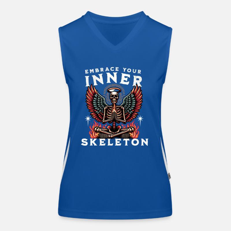 Umarme dein inneres Skelett Engel Funktionelles Kontrast-Tank Top für Frauen
