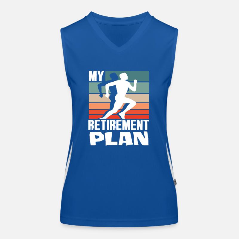 Mon plan de retraite Runner Silhouette Débardeur respirant contrasté Femme