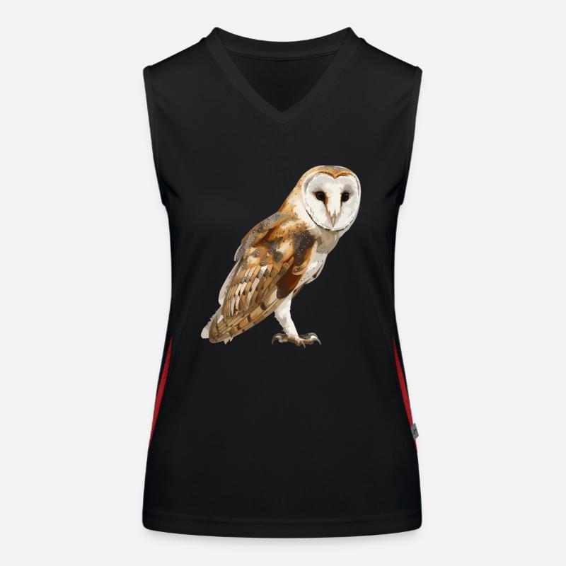 Barn Owl Schleiereulen Schleiereule Women's Functional Contrast Tank Top