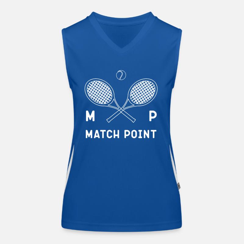 Funny Tennis Player Racket 40th Funktionelles Kontrast-Tank Top für Frauen