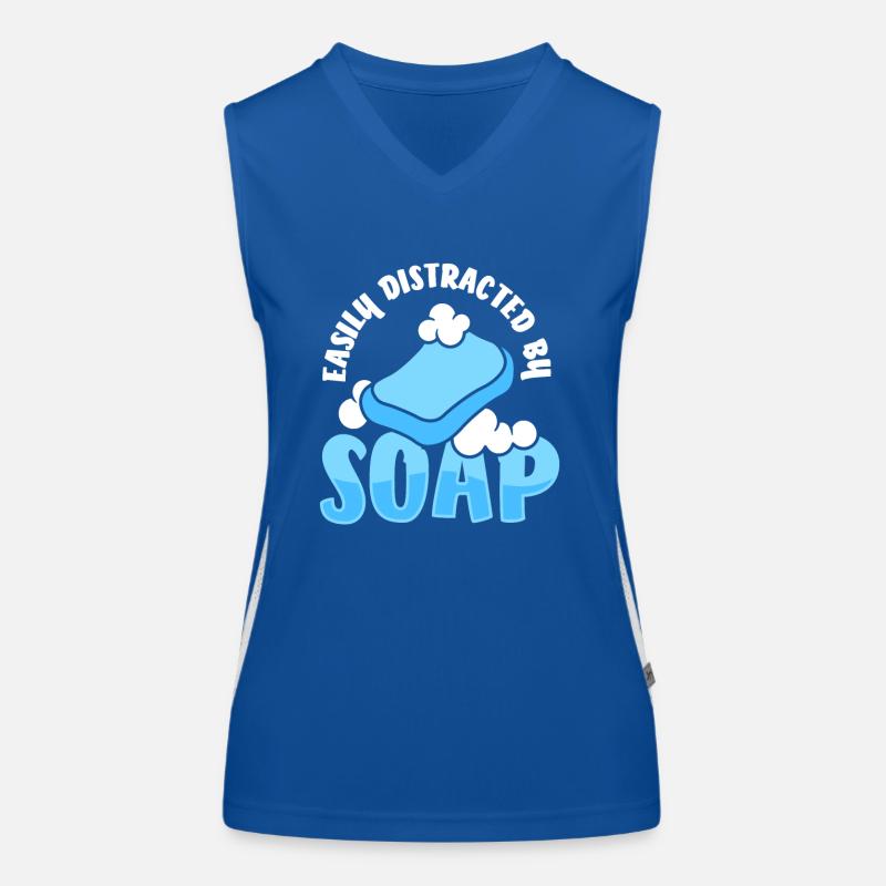 Simplement distrait par la fabrication du savon Débardeur respirant contrasté Femme