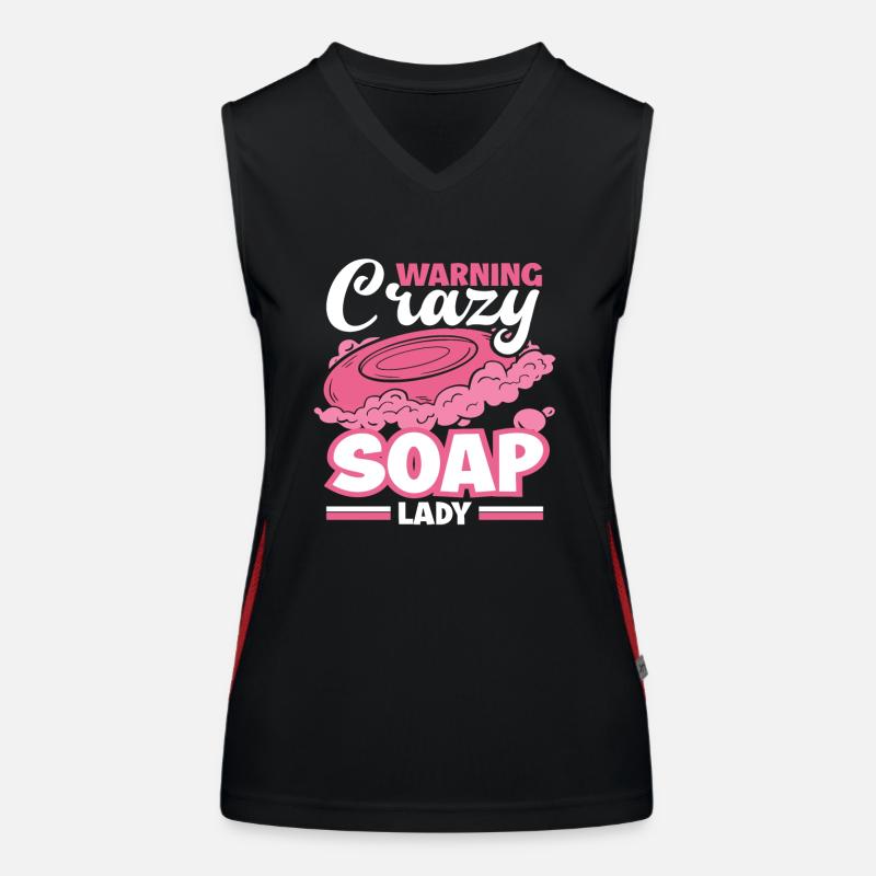 Attention Crazy Soap Maker Débardeur respirant contrasté Femme