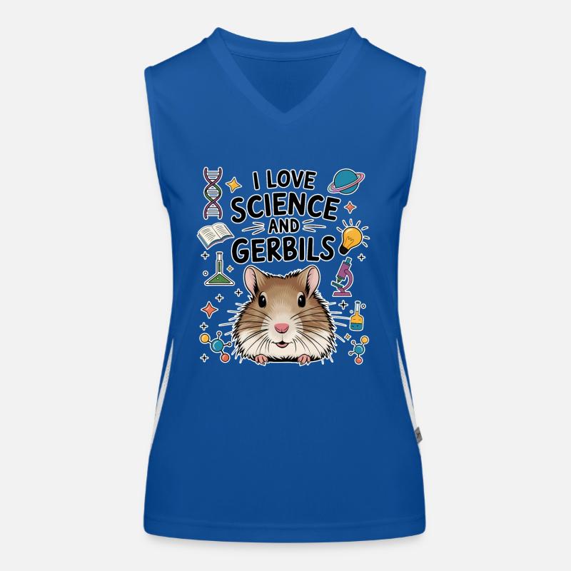 Gerbil Science Student Fun Gerbil Gift Women's Functional Contrast Tank Top