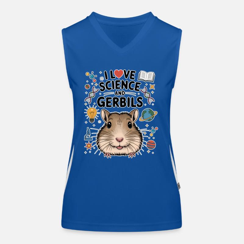 Gerbil Science Student Fun Gerbil Gift Women's Functional Contrast Tank Top