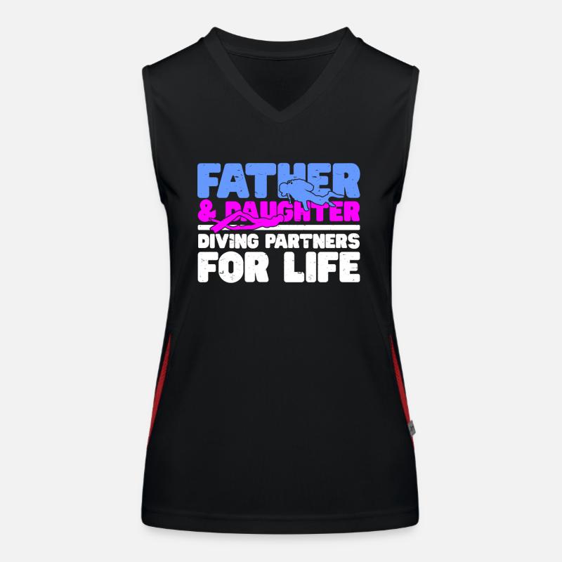 Scuba Diving Diver Women's Functional Contrast Tank Top