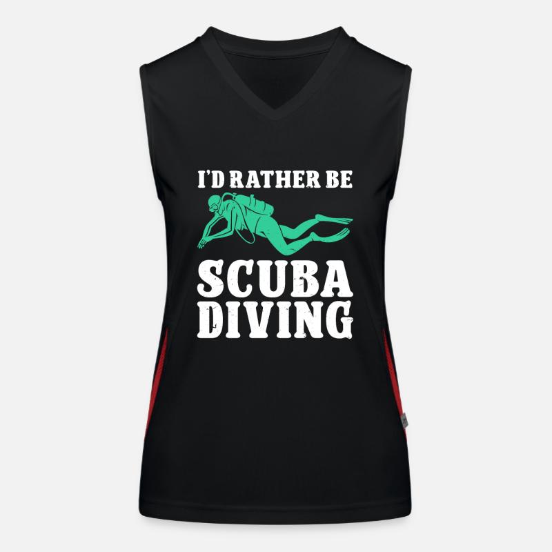 Scuba Diving Diver Women's Functional Contrast Tank Top