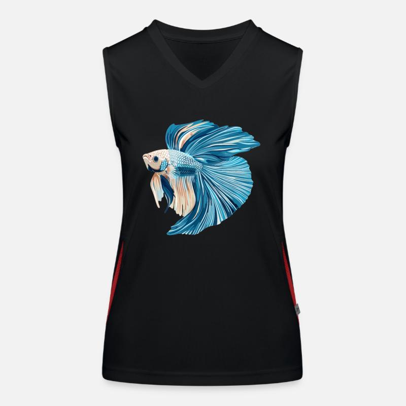 Bettas Betta Poisson Betta Débardeur respirant contrasté Femme