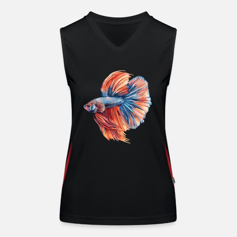 Bettas Betta Poisson Betta Débardeur respirant contrasté Femme