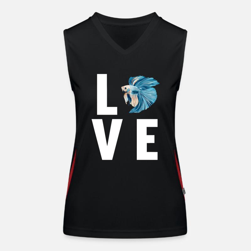 Bettas Betta Poisson Betta Débardeur respirant contrasté Femme