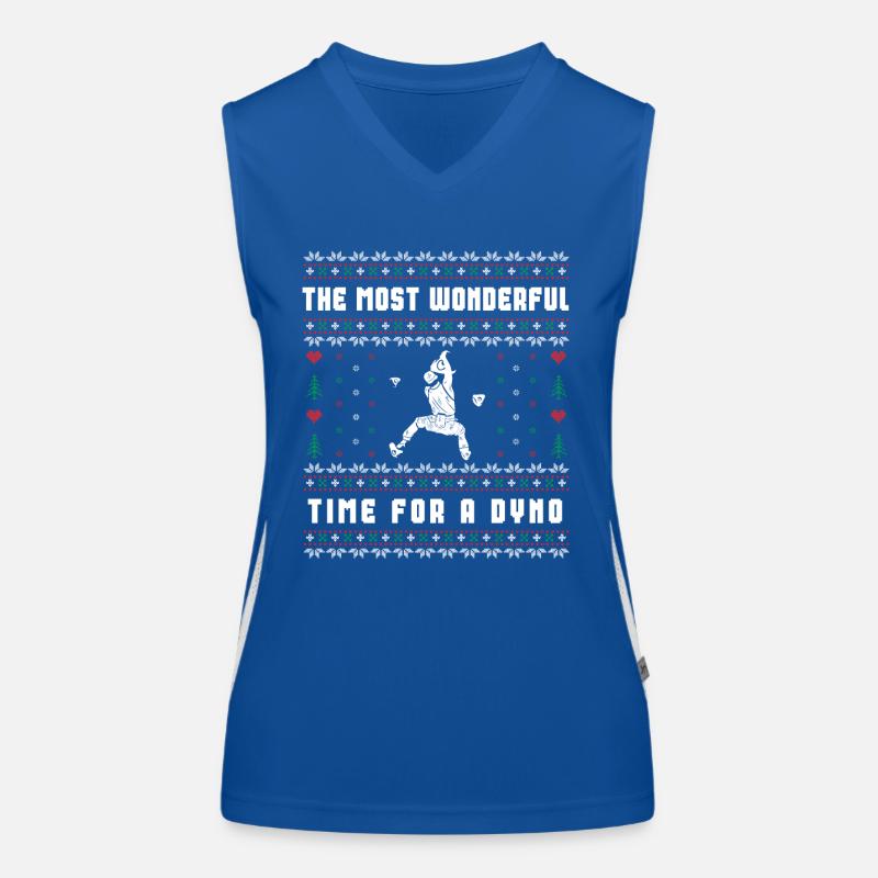 Klettern Hässlicher Weihnachtspullover Funktionelles Kontrast-Tank Top für Frauen