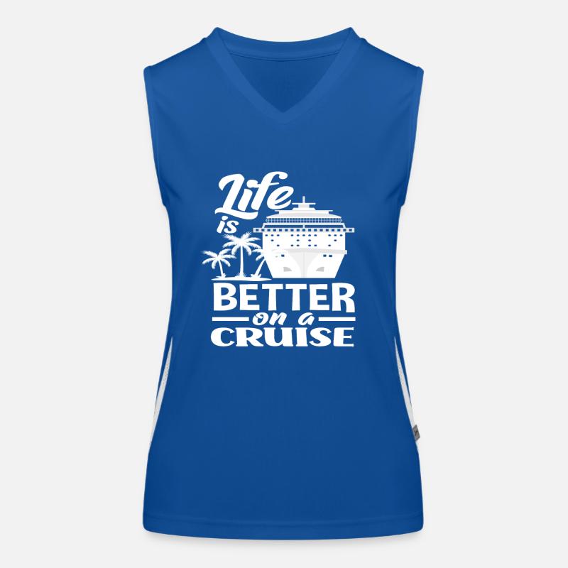 Das Leben Ist Besser Auf Einer Kreuzfahrt Funktionelles Kontrast-Tank Top für Frauen