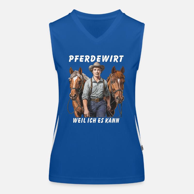 PFERDEWIRT WEIL ICH ES KANN Funktionelles Kontrast-Tank Top für Frauen