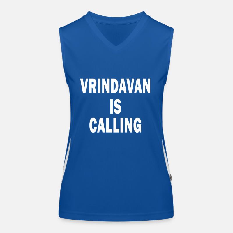 Vrindavan is Calling T-Shirt Hare Krishna Funktionelles Kontrast-Tank Top für Frauen