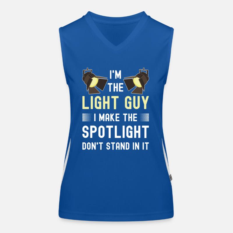 Funny Lighting Technician Women's Functional Contrast Tank Top