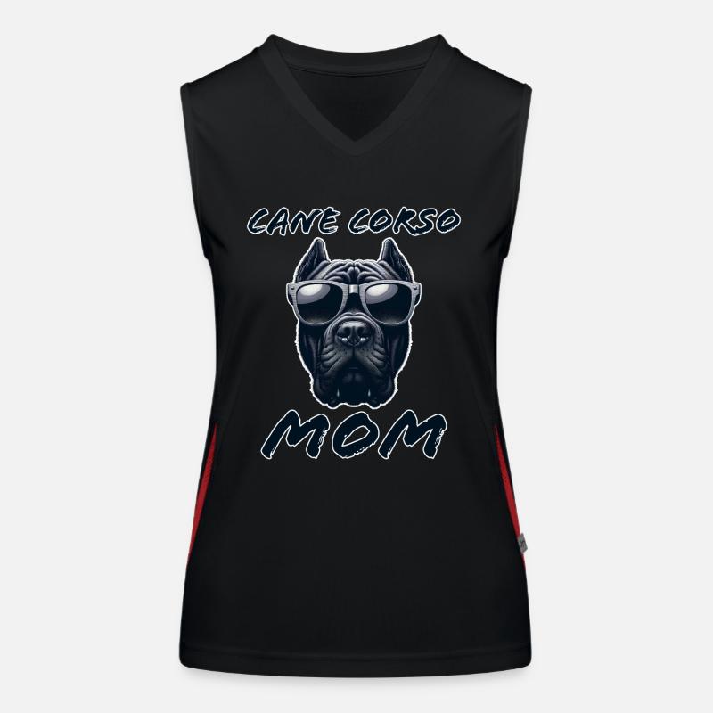Cane Corso Italiano Mama Mom Cane Corso Geschenk Funktionelles Kontrast-Tank Top für Frauen