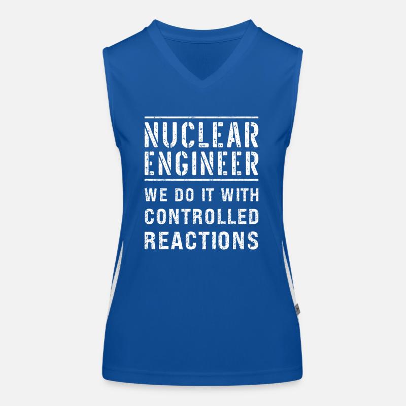 Funny Nuclear Engineer Women's Functional Contrast Tank Top