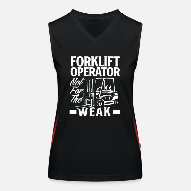 Forklift drivers not for the weak Women's Functional Contrast Tank Top