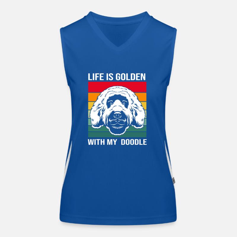 Goldendoodle Funktionelles Kontrast-Tank Top für Frauen