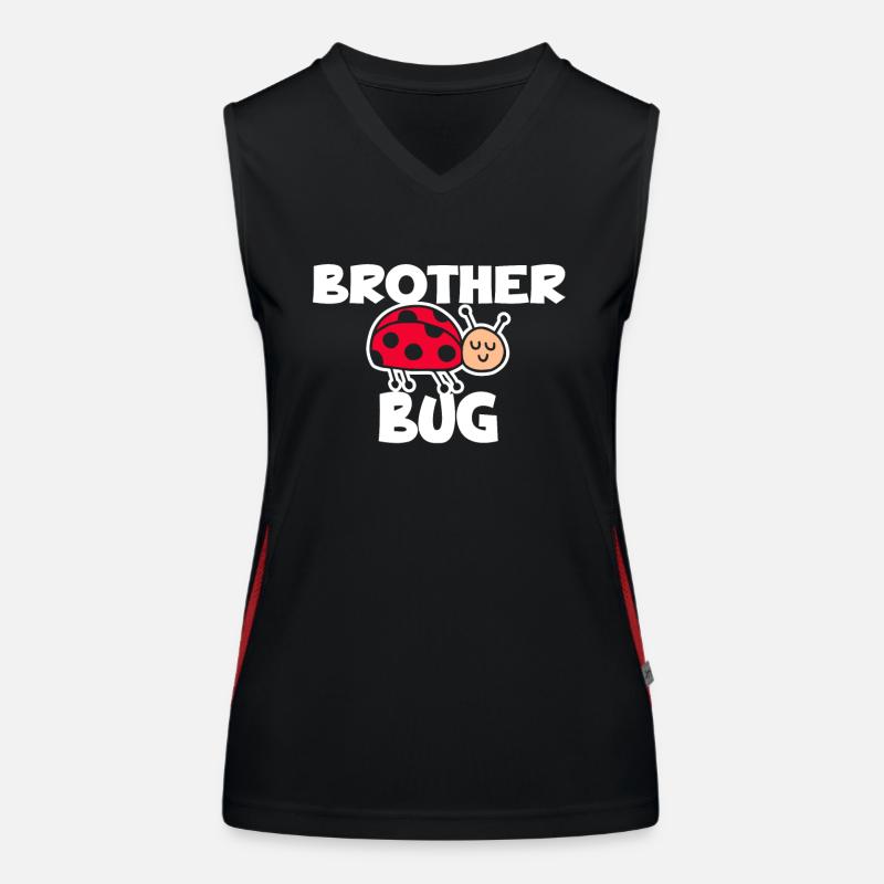 Brother Bug Funny Ladybug Dessin animé pour Débardeur respirant contrasté Femme