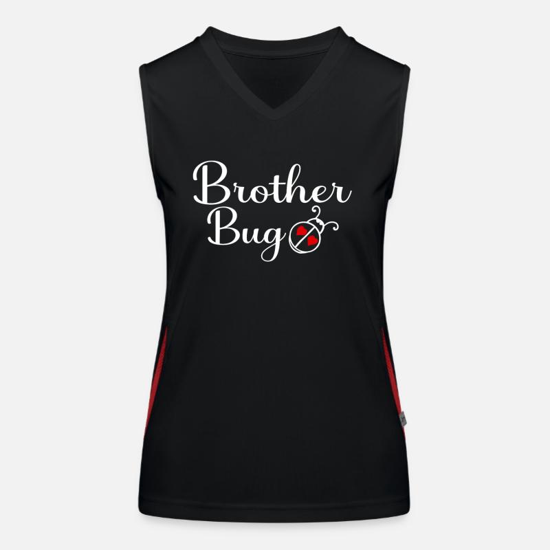 Brother Bug Niedlicher Marienkäfer Mit Herzen Funktionelles Kontrast-Tank Top für Frauen