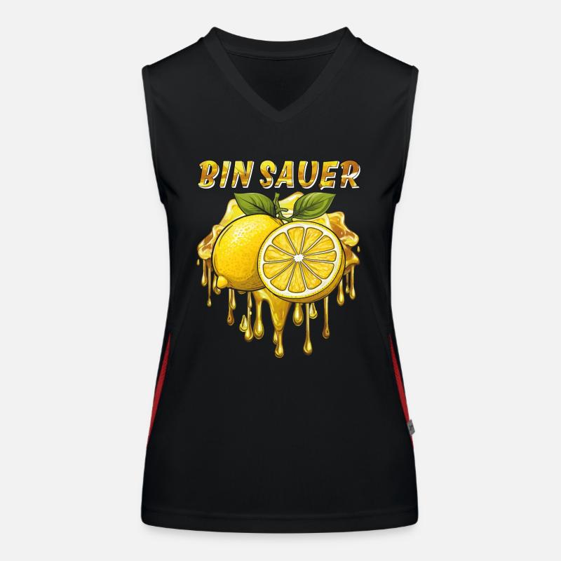 LEMON I'M SOUR Women's Functional Contrast Tank Top