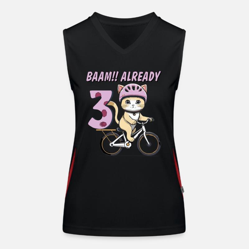 VÉLO CHAT BAAM !! DÉJÀ TROIS Débardeur respirant contrasté Femme