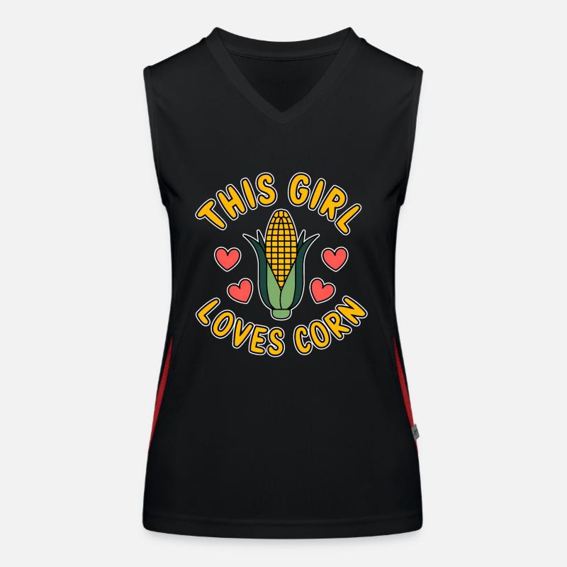 Corn on the cob saying corn funny corn on the cob gift Women's Functional Contrast Tank Top