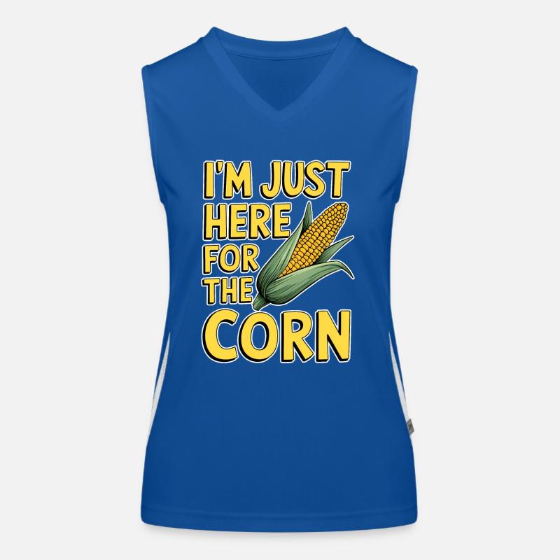 Corn on the cob saying corn funny corn on the cob gift Women's Functional Contrast Tank Top