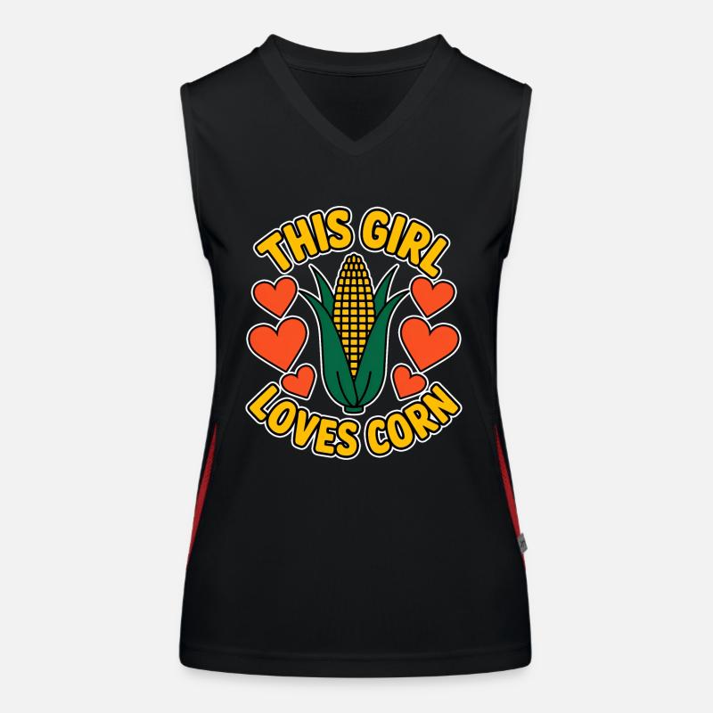 Corn on the cob saying corn funny corn on the cob gift Women's Functional Contrast Tank Top
