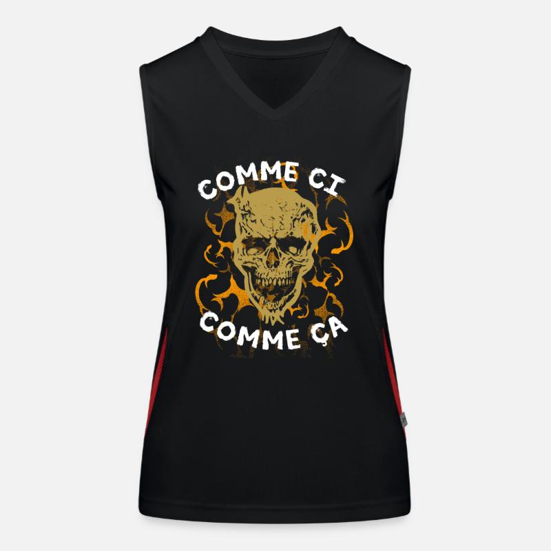 Comme ci comme ça Skull Débardeur respirant contrasté Femme