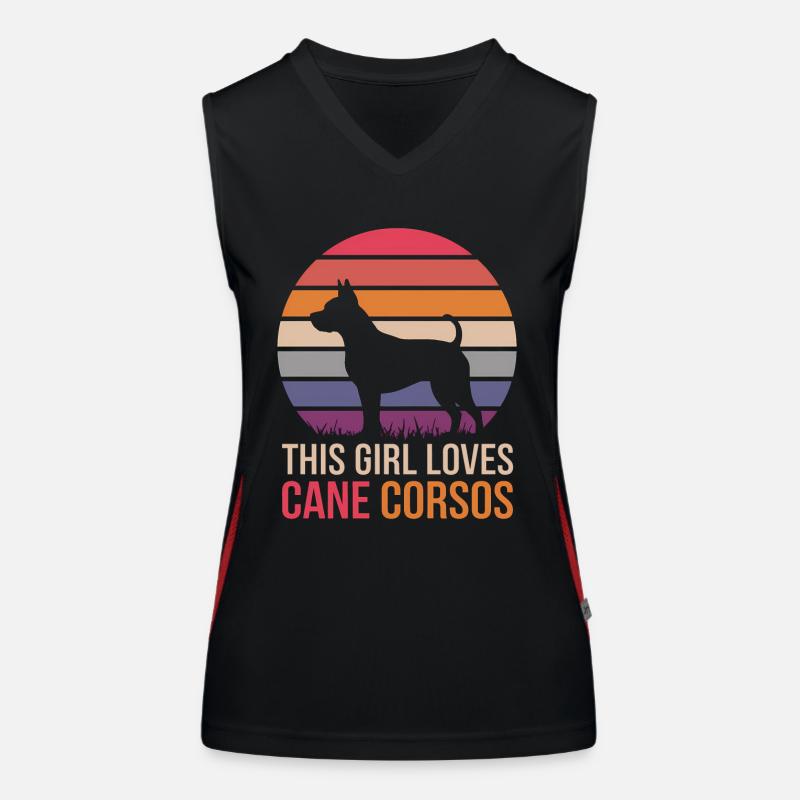Cane Corso Italiano Lustiges Cane Corso Geschenk Funktionelles Kontrast-Tank Top für Frauen