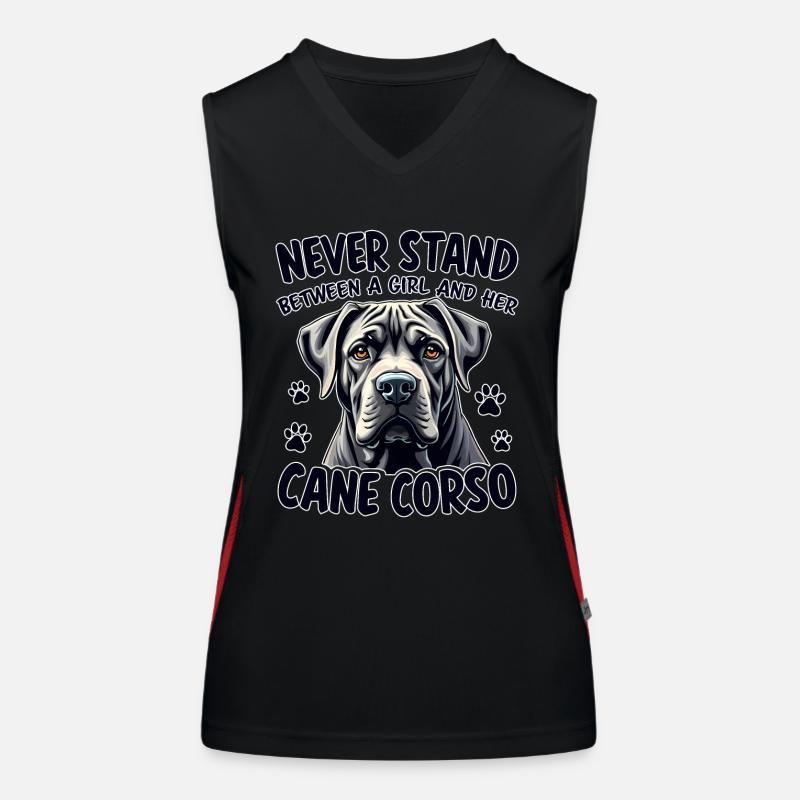 Cane Corso Italiano Lustiges Cane Corso Geschenk Funktionelles Kontrast-Tank Top für Frauen