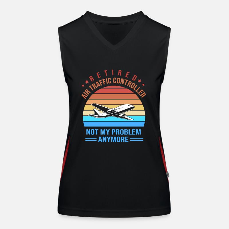 Air traffic controller Women's Functional Contrast Tank Top