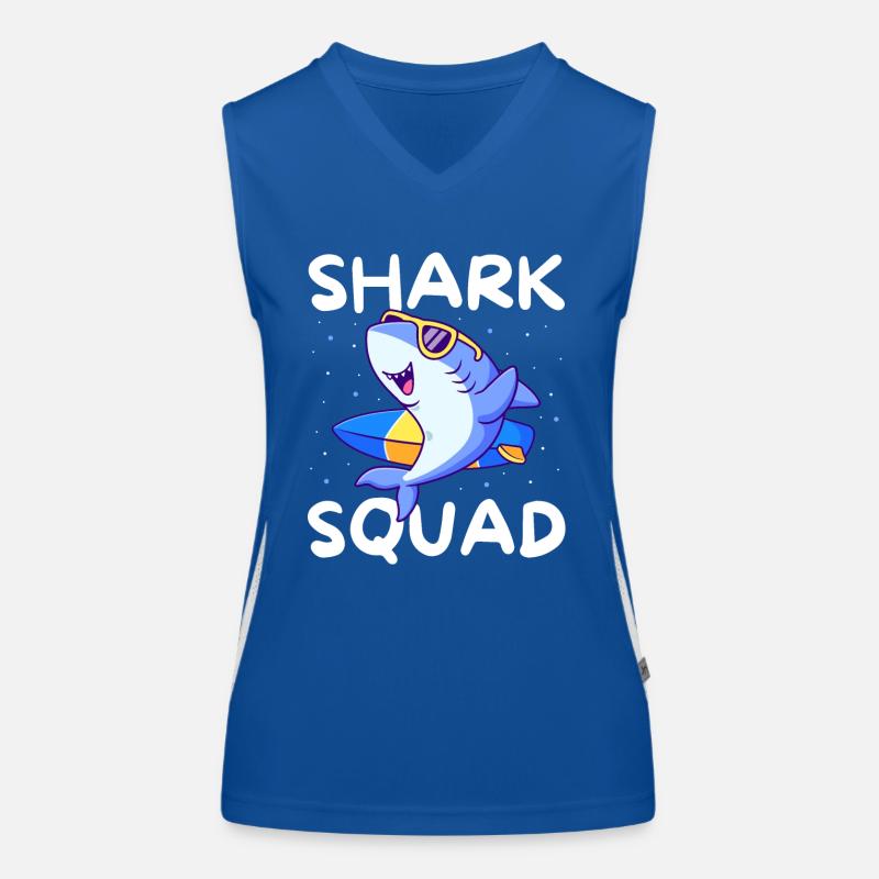 Shark Squad Fun Thème de la plage et du surf Débardeur respirant contrasté Femme