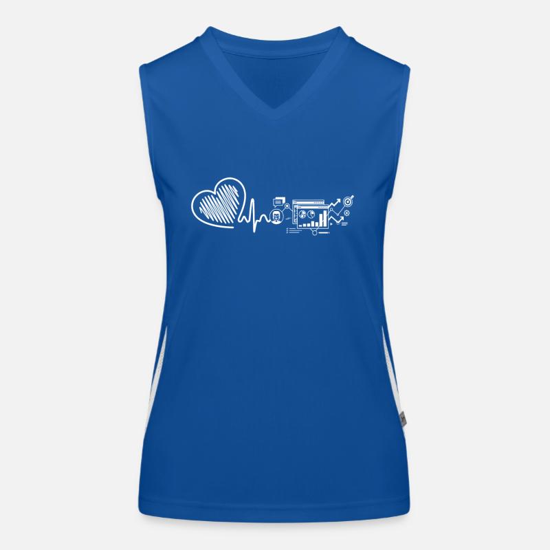 Computer Systems Analyst Heartbeat Women's Functional Contrast Tank Top