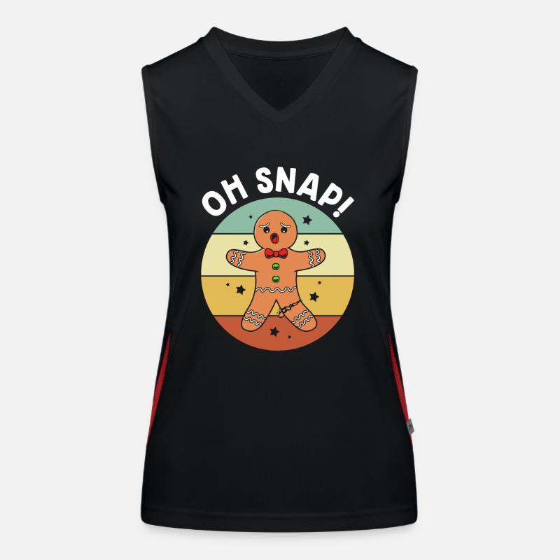 Gingerbread Man Gingerbread Heart Gingerbread Snacking Women's Functional Contrast Tank Top