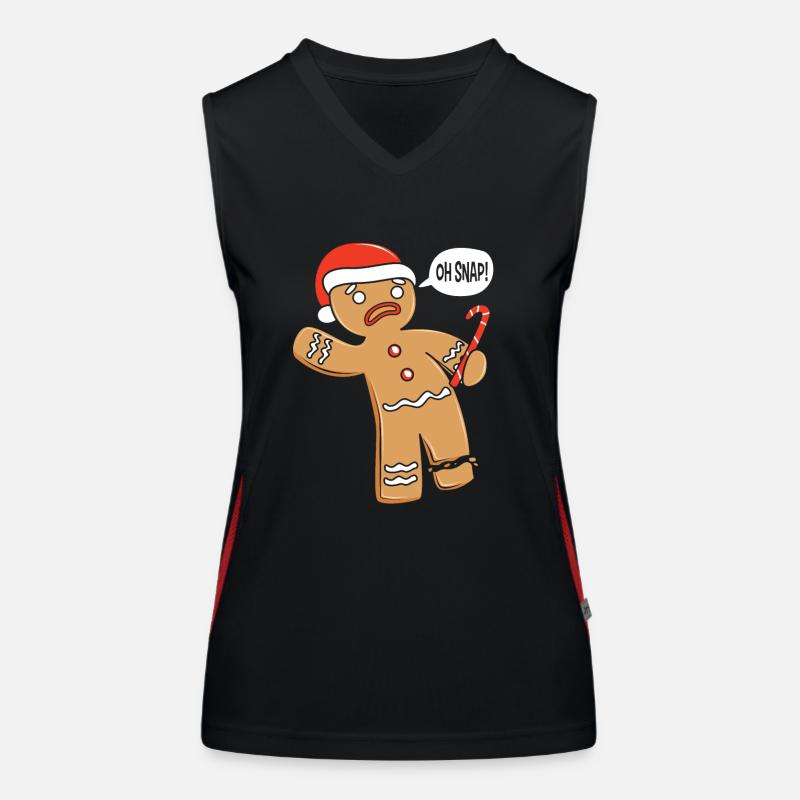 Lebkuchenmann Lebkuchenherz Lebkuchen Naschen Funktionelles Kontrast-Tank Top für Frauen
