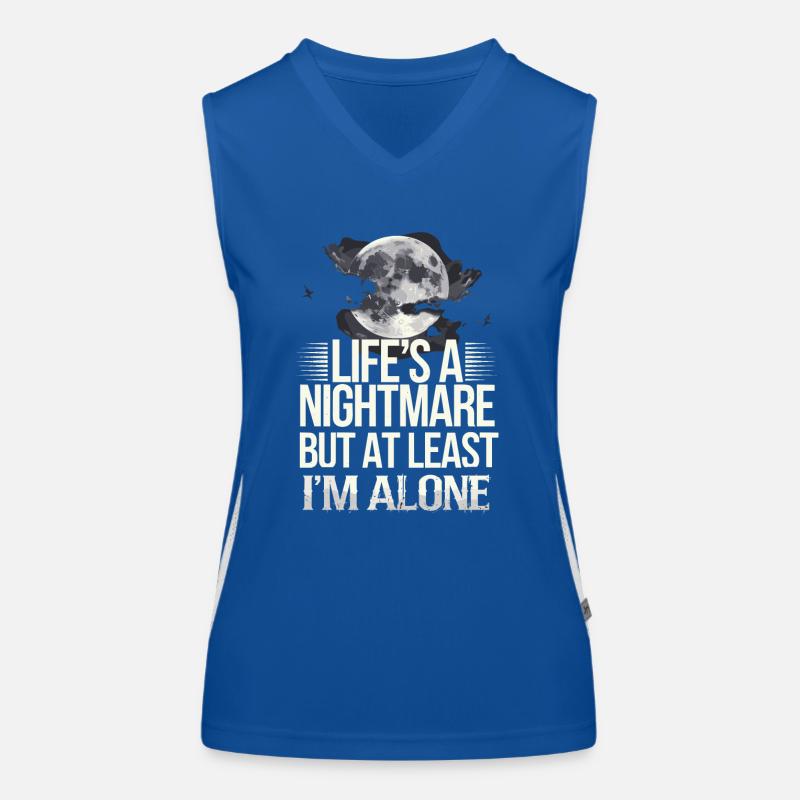 Introversion Alternative Style Emotional Women's Functional Contrast Tank Top