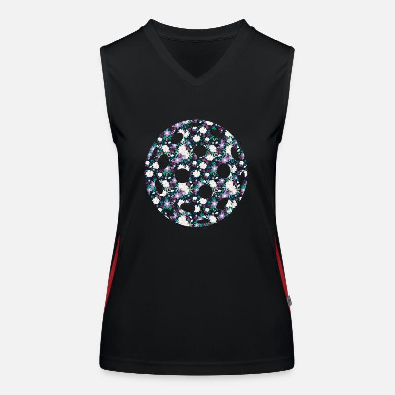 Floral Pattern Spring Nature Round Women's Functional Contrast Tank Top